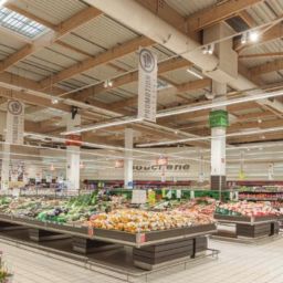 éclairage supermarché